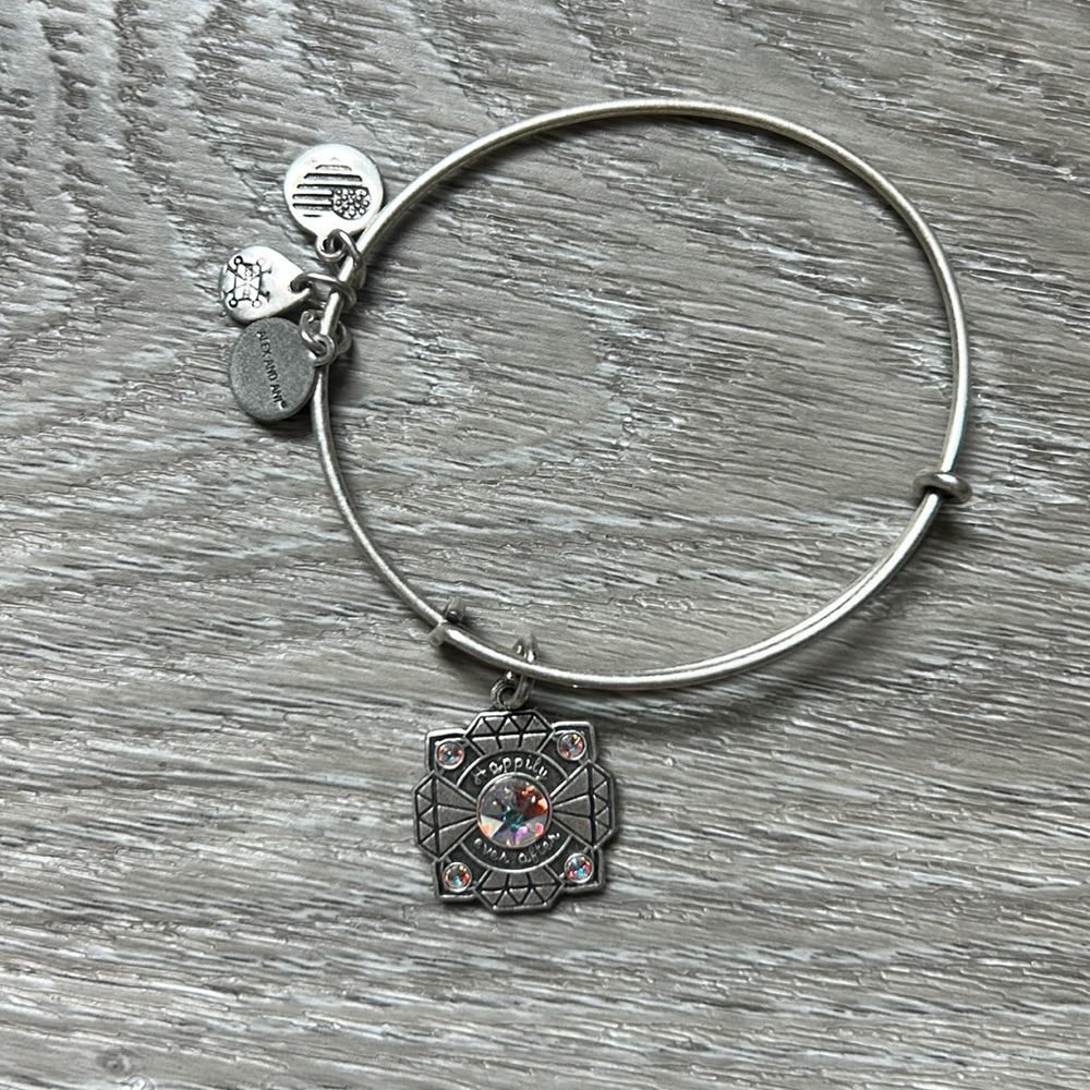 Alex and Ani Happily Ever After Bride Bracelet. Silver.